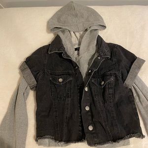 Forever 21 Jean Jacket Hoodie